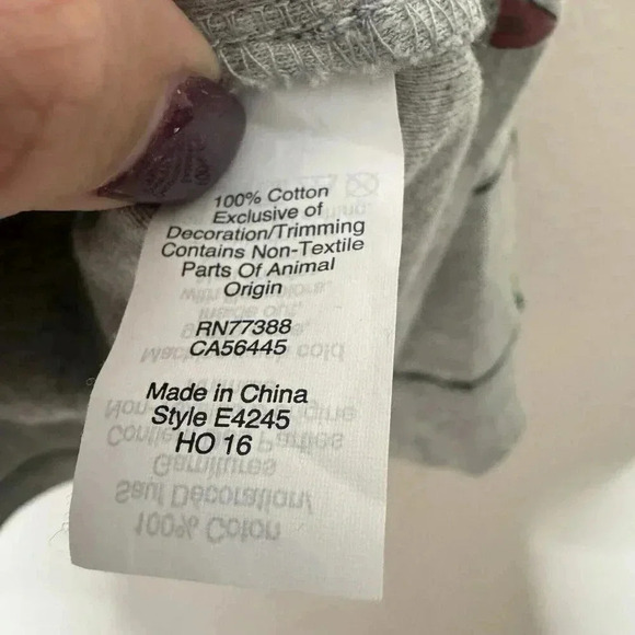 J Crew Pajama Top Womens Size Medium Gray Shirt Christmas Lights - Picture 4 of 5